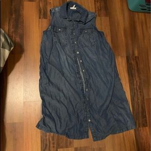 Maternity denim dress